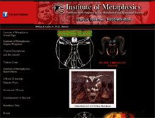 Tablet Screenshot of instituteofmetaphysics.com